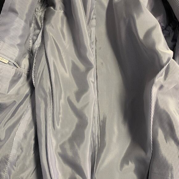 BAND OF OUTSIDERS Size 38 Regular Navy Black Stripe Wool Shawl Lapel Tuxedo - Picture 8 of 12